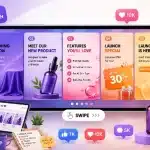 Konten carousel untuk launching produk