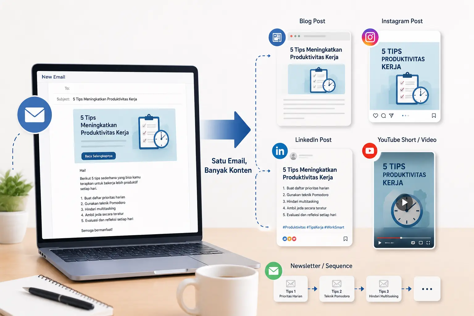 integrasi email marketing dengan content marketing
