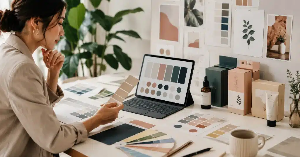 warna visual identity untuk brand lokal
