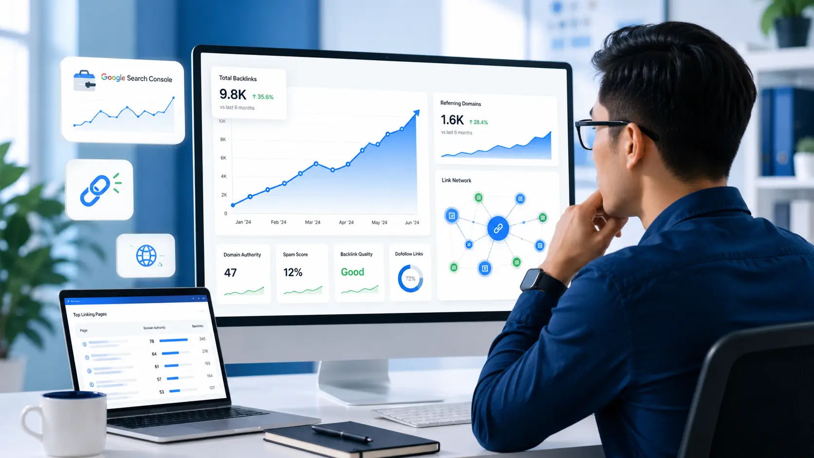 memantau pertumbuhan backlink