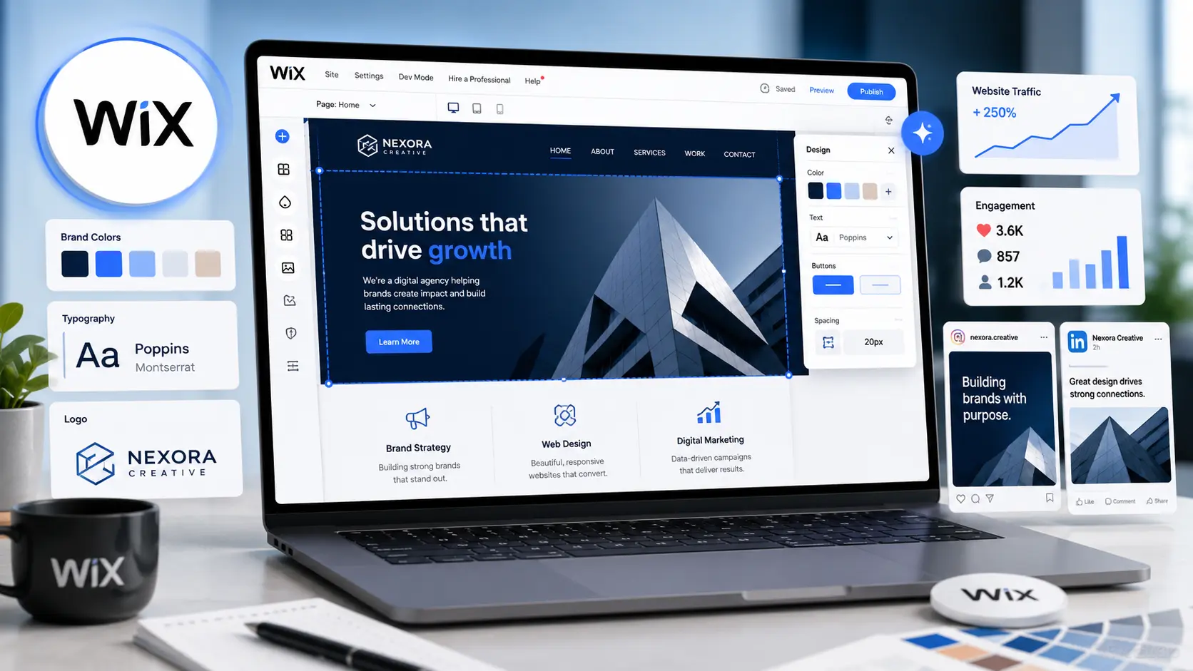 branding digital dengan Wix